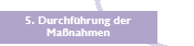 5. Durchf&uuml;hrung der Ma&szlig;nahmen